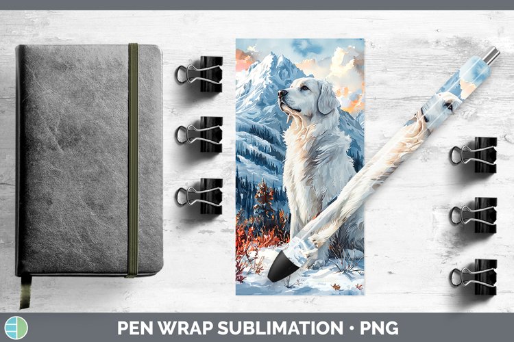 GorgeousWinter Dogs Pen Wrap design.