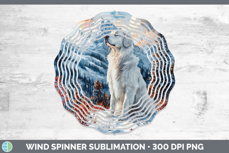 GorgeousWinter Dogs Wind Spinner design.
