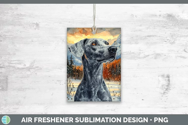 Winter Dogs Greyhound Air Freshener Sublimation Car Freshene
