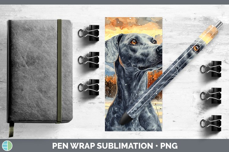 GorgeousWinter Dogs Pen Wrap design.