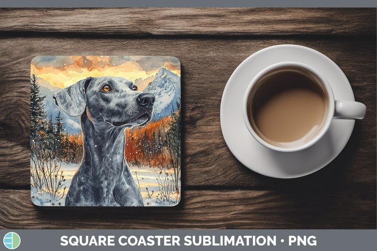 GorgeousWinter Dogs Square Coaster design.
