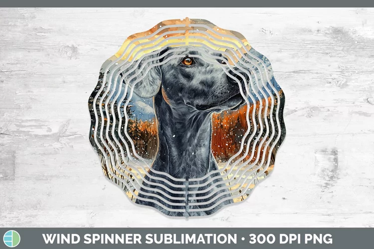 Winter Dogs Greyhound Wind Spinner Sublimation Spinner Desig