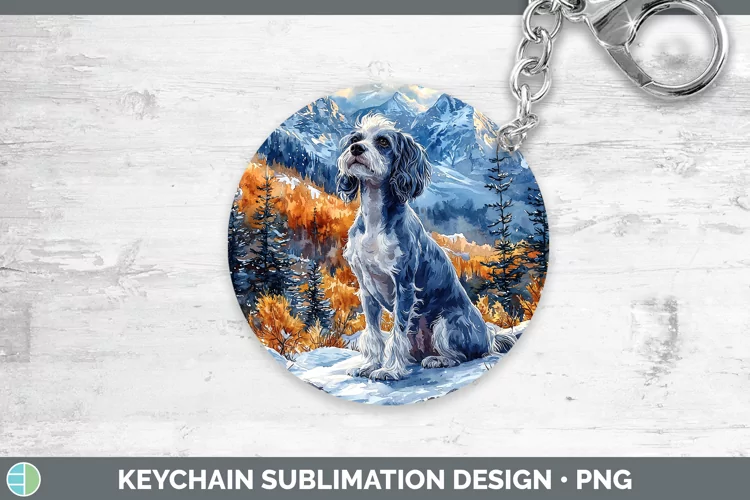 Winter Dogs Hairless Chinese Crested Dog Keychain Sublimatio
