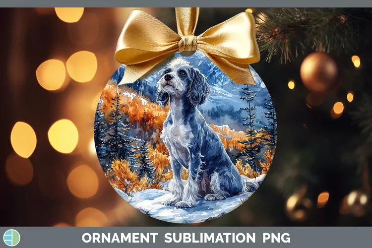 Winter Dogs Hairless Chinese Crested Dog Ornament Sublimatio