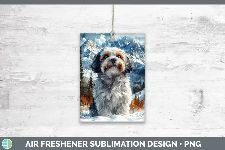 Winter Dogs Havanese Dog Air Freshener Sublimation Car Fresh