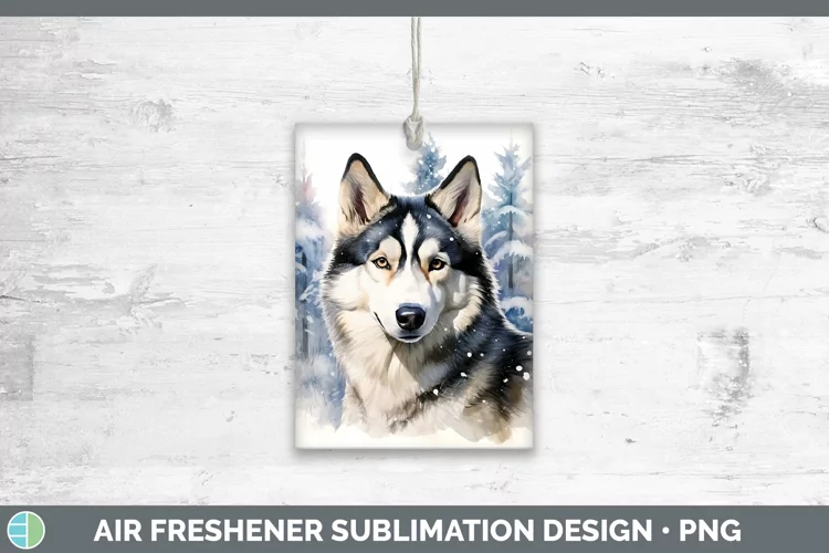 Winter Dogs Husky Air Freshener Sublimation Car Freshener De