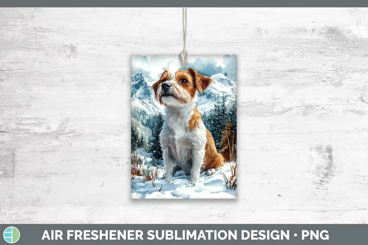Winter Dogs Jack Russell Terrier Air Freshener Sublimation C