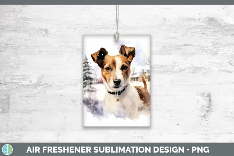 Winter Dogs Jack Russell Terrier Air Freshener Sublimation C
