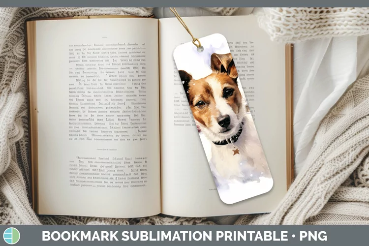 Winter Dogs Jack Russell Terrier Bookmark Sublimation Printa