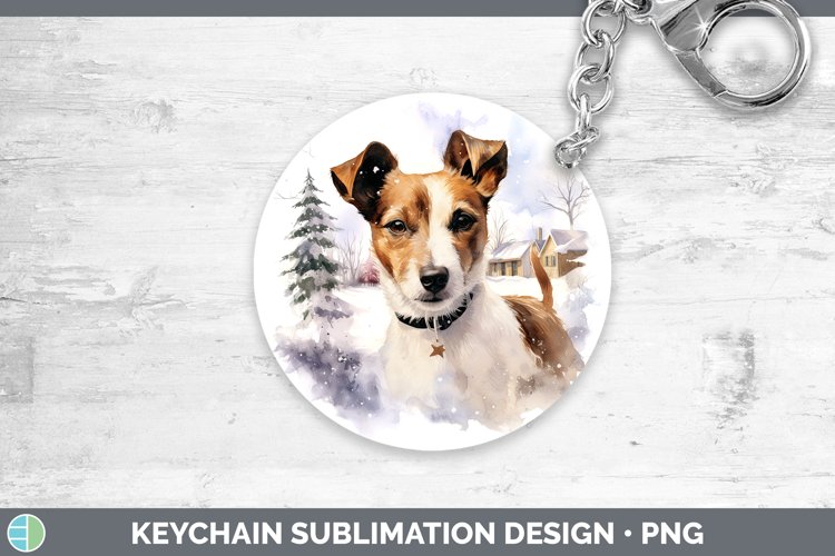 GorgeousWinter Dogs Keychain design.