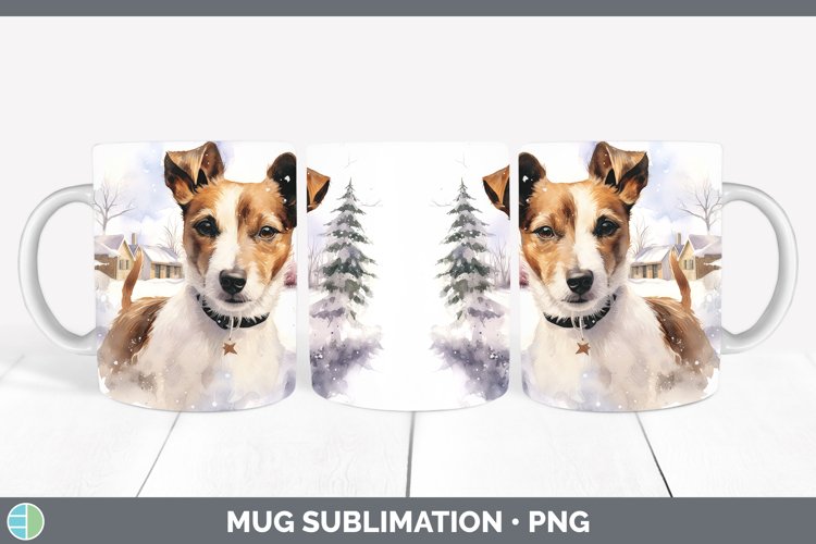 GorgeousWinter Dogs Mug Wrap design.