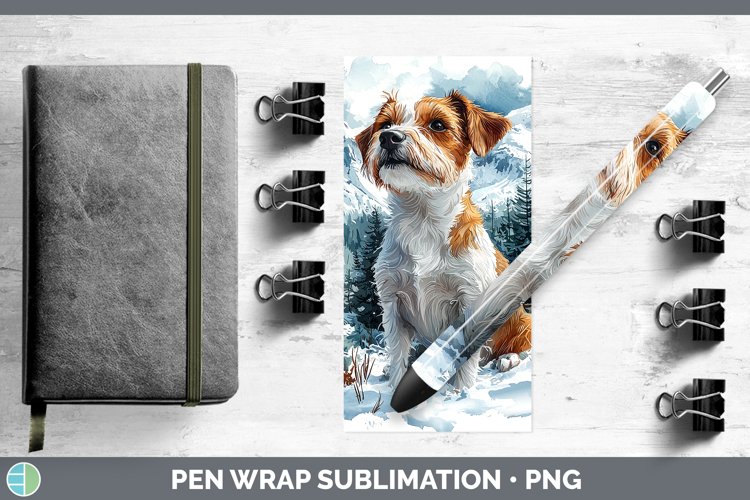GorgeousWinter Dogs Pen Wrap design.