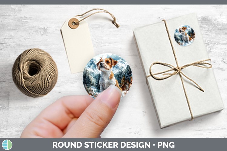 GorgeousWinter Dogs Stickers design.