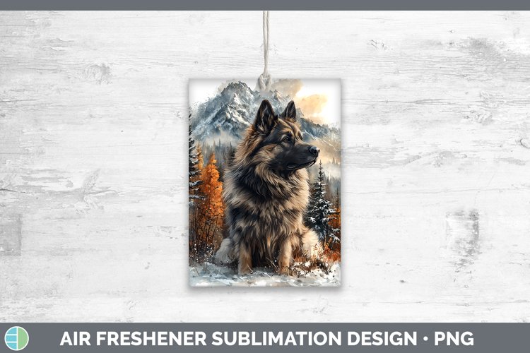 Winter Dogs Keeshond Dog Air Freshener Sublimation Car Fresh