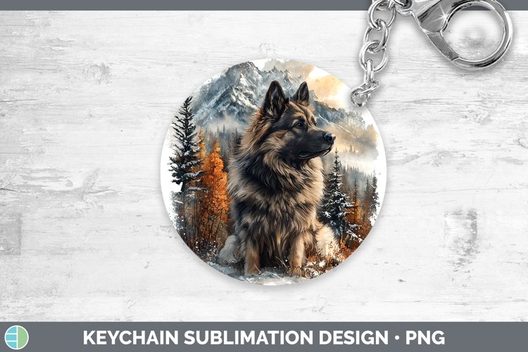 GorgeousWinter Dogs Keychain design.