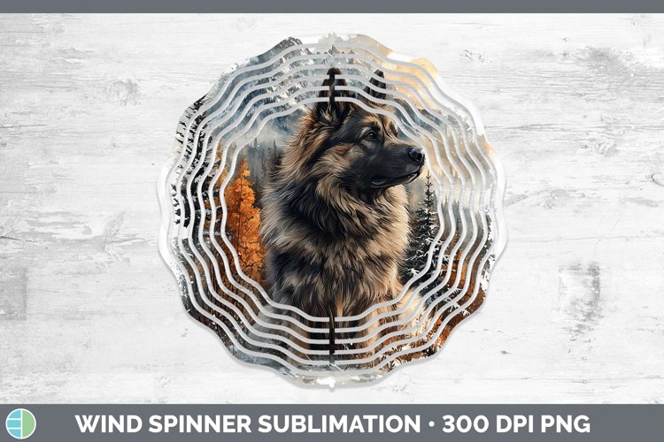 GorgeousWinter Dogs Wind Spinner design.