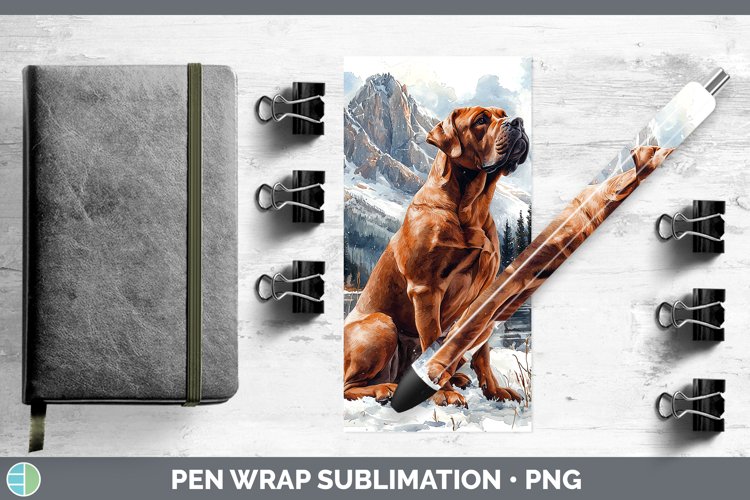 GorgeousWinter Dogs Pen Wrap design.