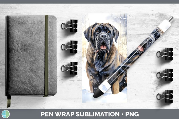 GorgeousWinter Dogs Pen Wrap design.