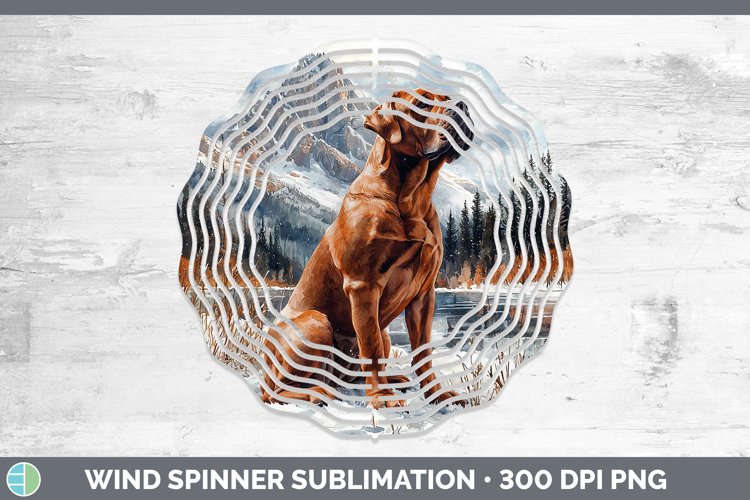 GorgeousWinter Dogs Wind Spinner design.