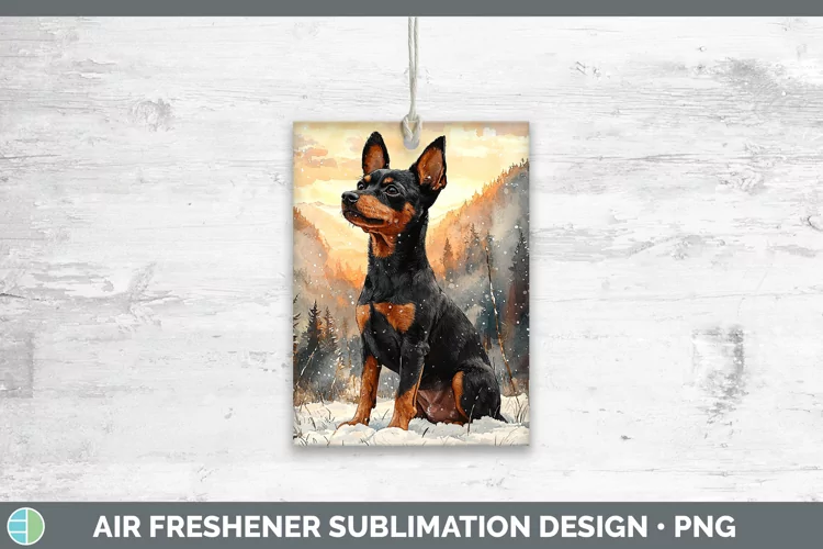 Winter Dogs Miniature Pinscher Air Freshener Sublimation Car