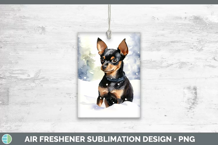 Winter Dogs Miniature Pinscher Air Freshener Sublimation Car