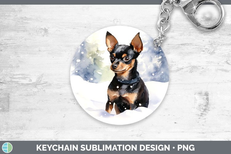 GorgeousWinter Dogs Keychain design.