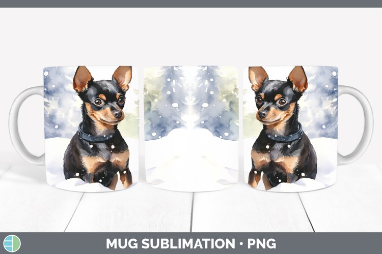 GorgeousWinter Dogs Mug Wrap design.