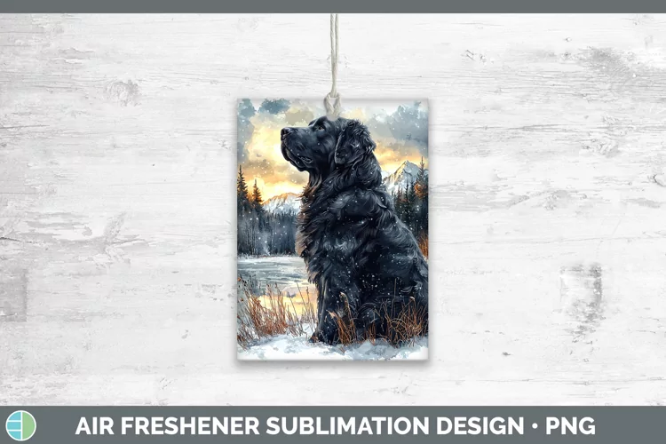 Winter Dogs Newfoundland Air Freshener Sublimation Car Fresh
