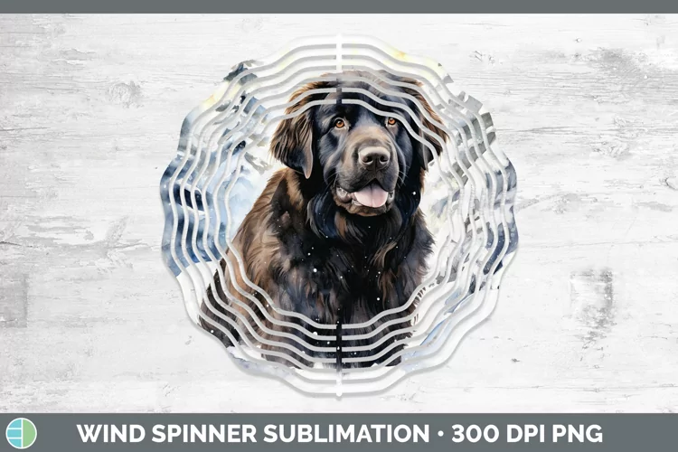Winter Dogs Newfoundland Wind Spinner Sublimation Spinner De