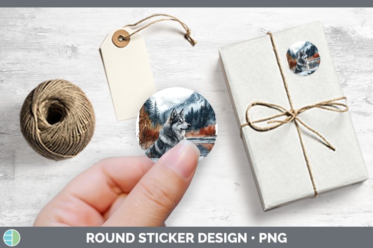 GorgeousWinter Dogs Stickers design.