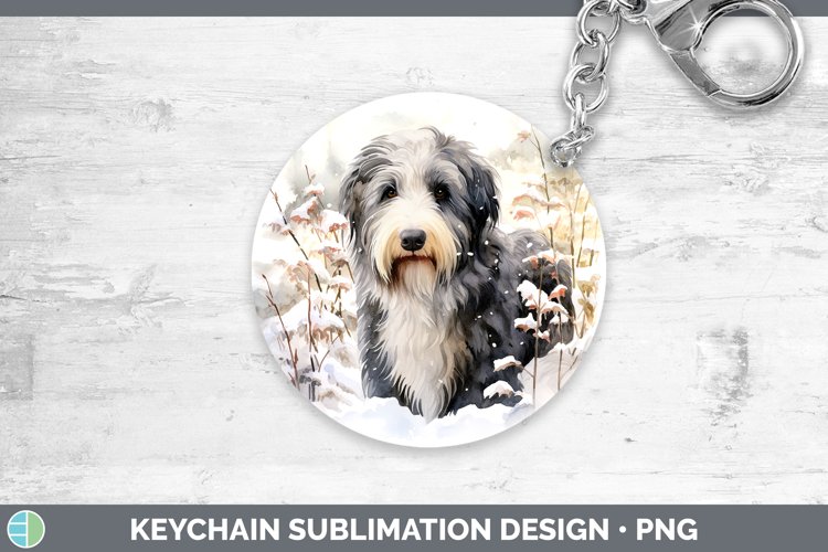GorgeousWinter Dogs Keychain design.
