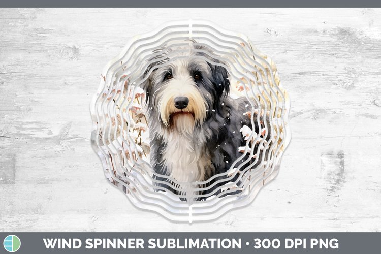 GorgeousWinter Dogs Wind Spinner design.