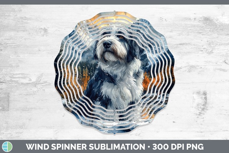 GorgeousWinter Dogs Wind Spinner design.