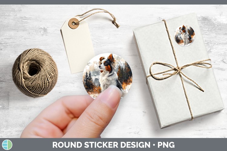 GorgeousWinter Dogs Stickers design.