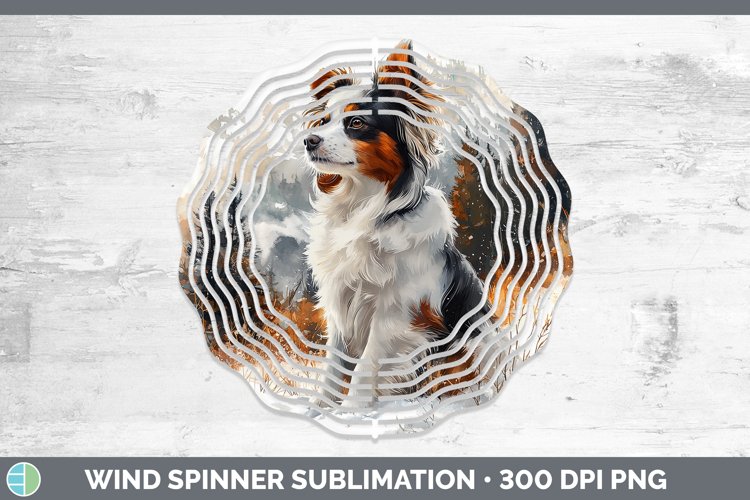 GorgeousWinter Dogs Wind Spinner design.
