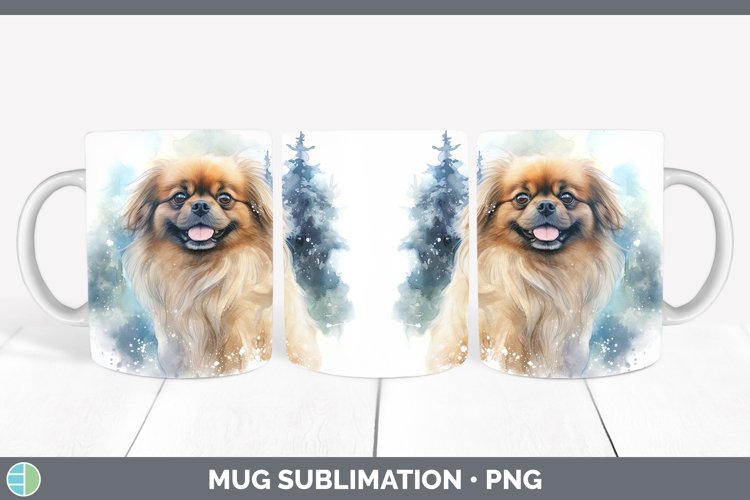 GorgeousWinter Dogs Mug Wrap design.