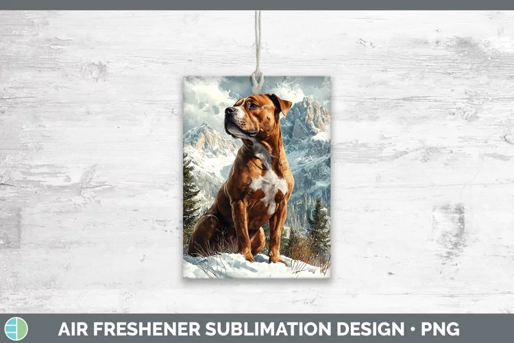 Winter Dogs Pit Bull Air Freshener Sublimation Car Freshener
