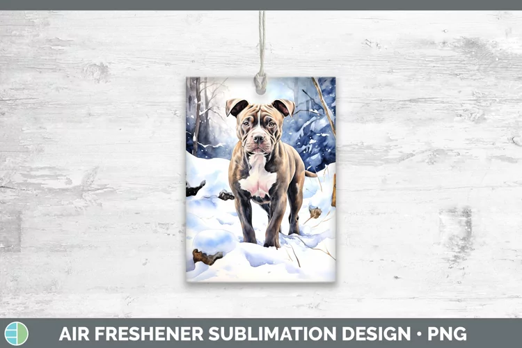 Winter Dogs Pit Bull Air Freshener Sublimation Car Freshener