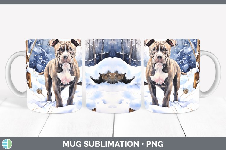 GorgeousWinter Dogs Mug Wrap design.