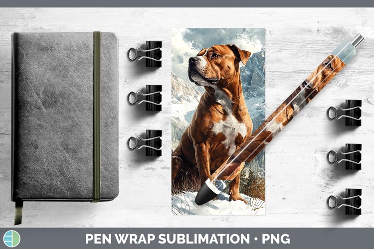 GorgeousWinter Dogs Pen Wrap design.
