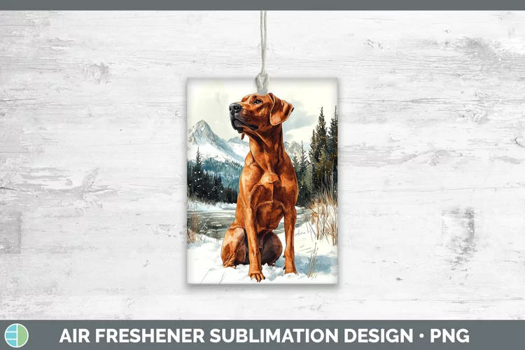 Winter Dogs Rhodesian Ridgeback Air Freshener Sublimation Ca