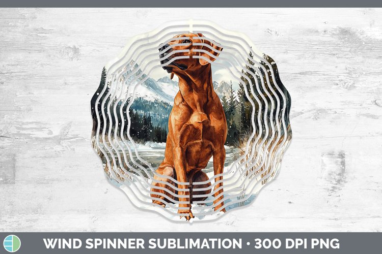 GorgeousWinter Dogs Wind Spinner design.