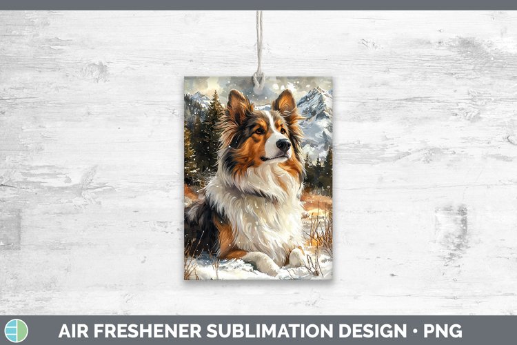 Winter Dogs Rough Collie Air Freshener Sublimation Car Fresh
