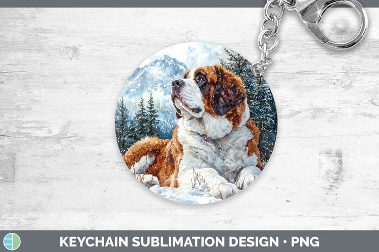 GorgeousWinter Dogs Keychain design.