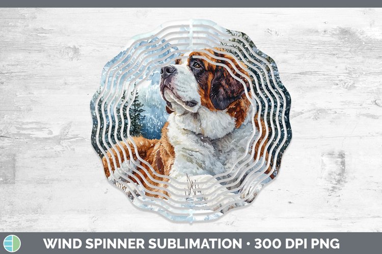 GorgeousWinter Dogs Wind Spinner design.
