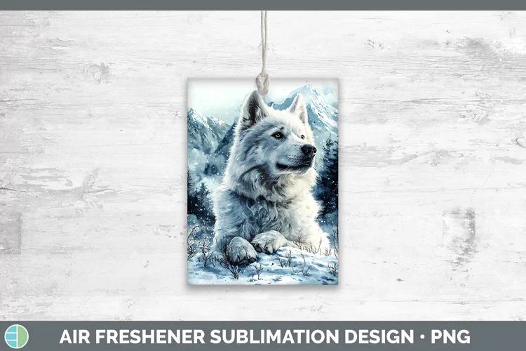 Winter Dogs Samoyed Dog Air Freshener Sublimation Car Freshe