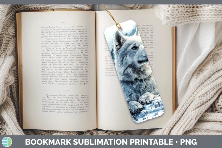 GorgeousWinter Dogs Bookmark design.