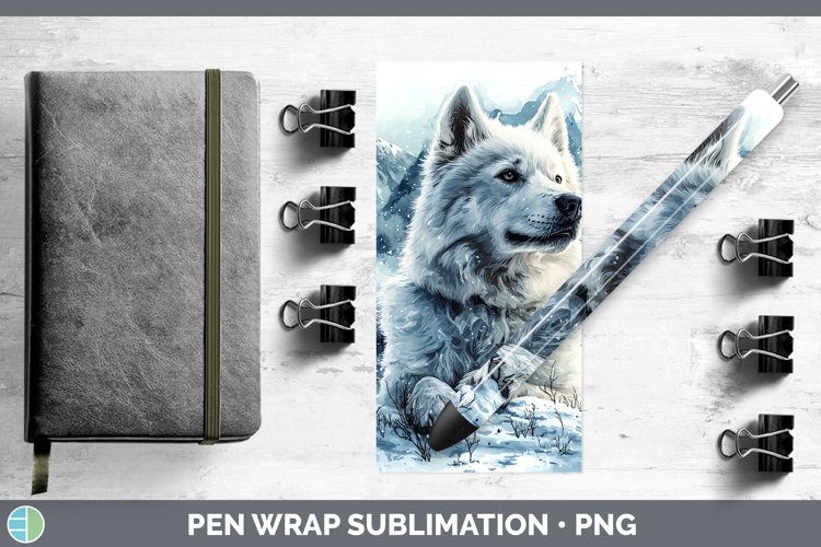 GorgeousWinter Dogs Pen Wrap design.
