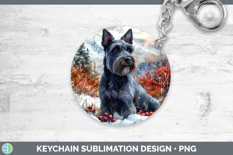 GorgeousWinter Dogs Keychain design.