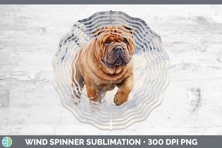 GorgeousWinter Dogs Wind Spinner design.